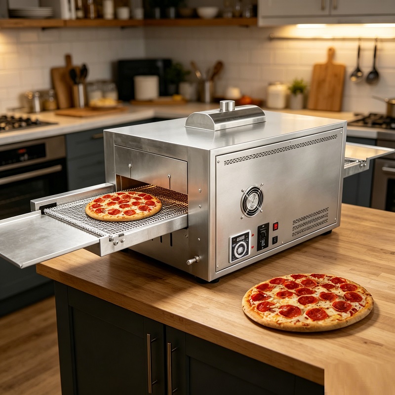 Pizza Conveyor Oven - 상업용 가스 피자 오븐, 스테인리스 스틸