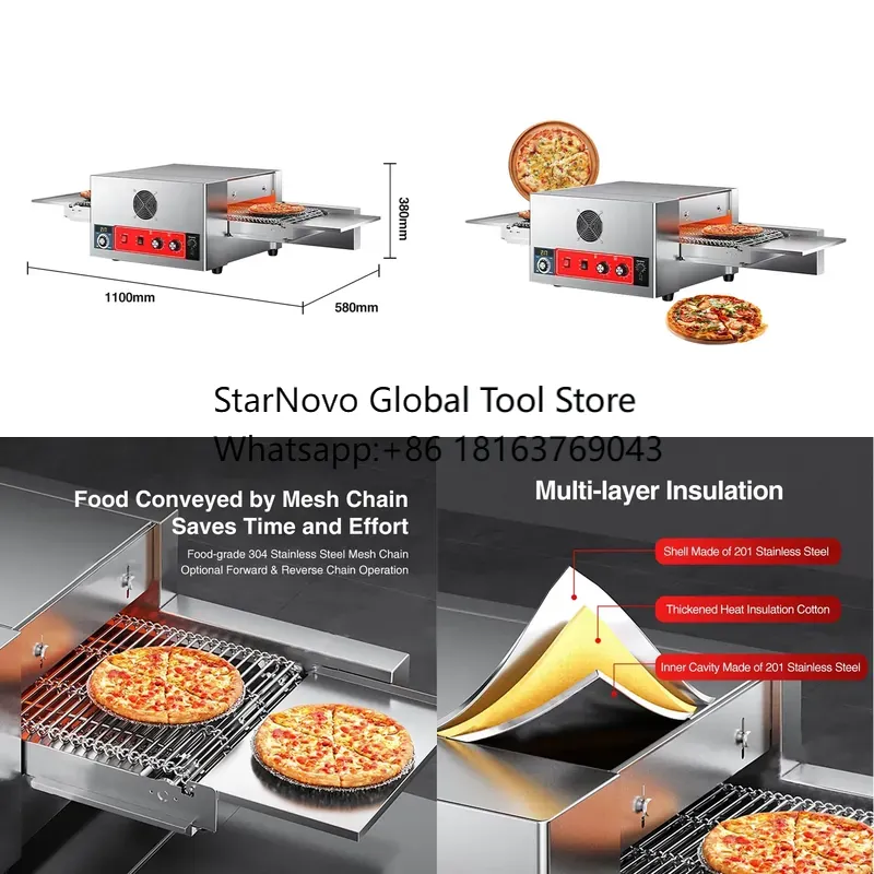 Pizza Conveyor Oven - 2026 핫템！ 컨베이어 벨트 피자 오븐