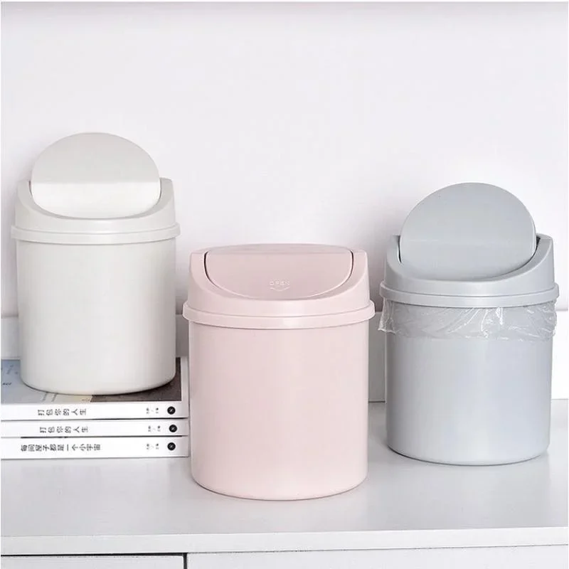 Commercial Kitchen Bin - 뚜껑이 있는 미니 데스크탑 쓰레기통, 침실