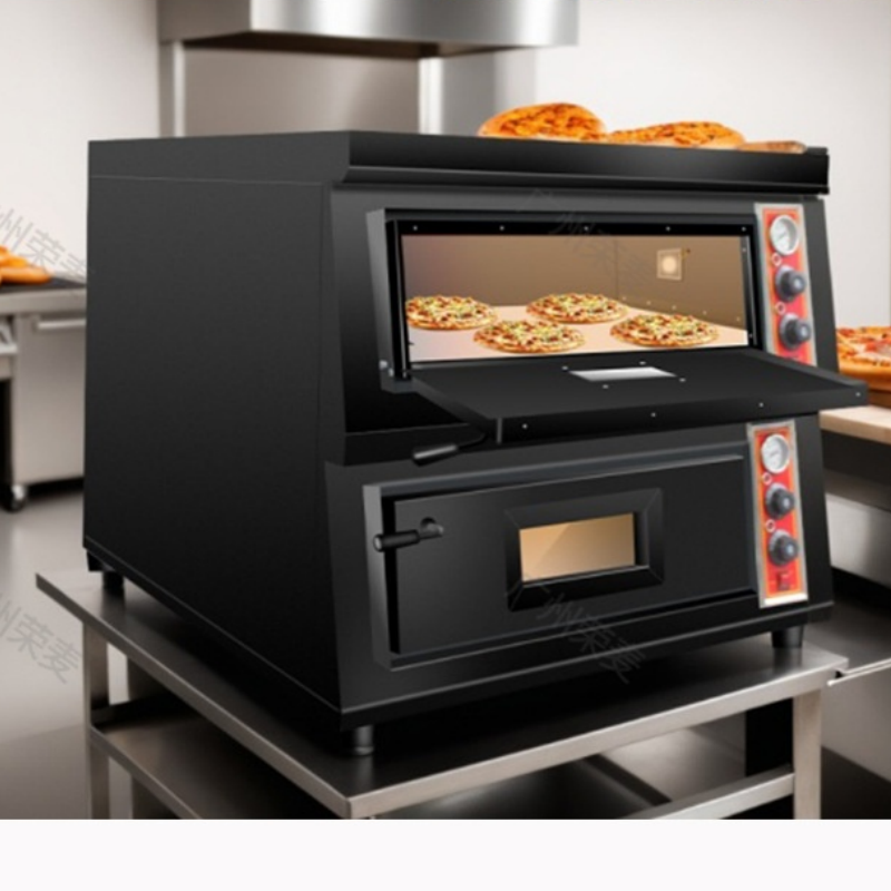 Pizza Conveyor Oven - 이중 데크 피자 오븐 상업용 전원