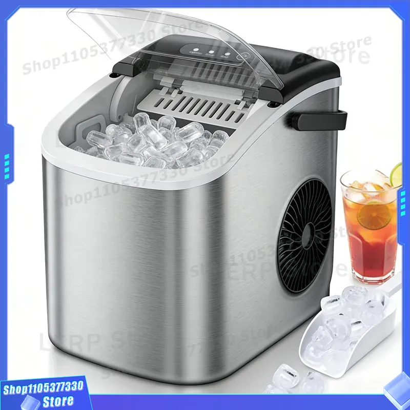 Commercial Kitchen Ice Machine - 상업용 제빙기 26lbs 24시간 작동 스테인리스
