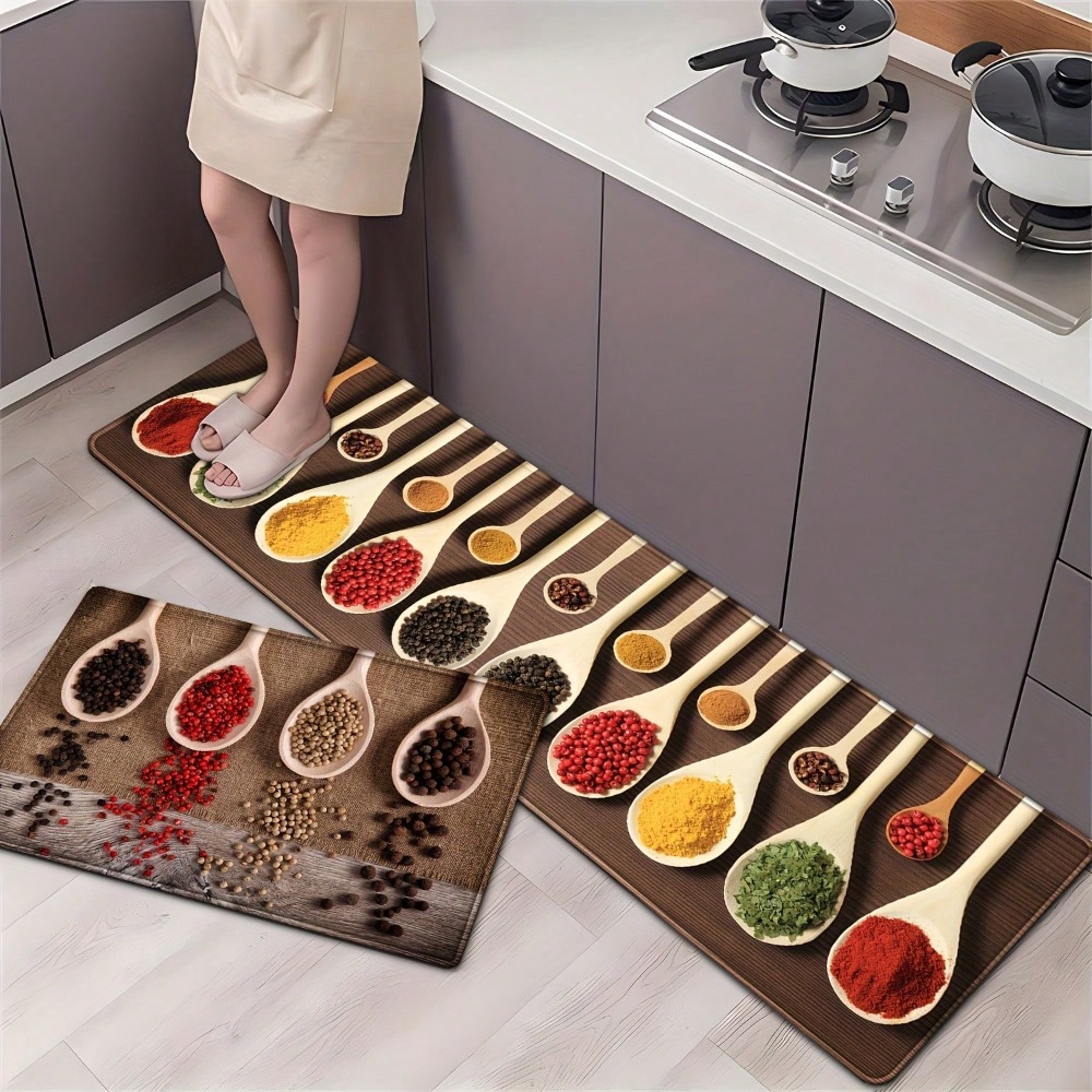 주방 카펫 매트 러그 - 식기 숟가락 & 향신료 디자인 - Commercial Kitchen Quotes 리뷰 및 가격