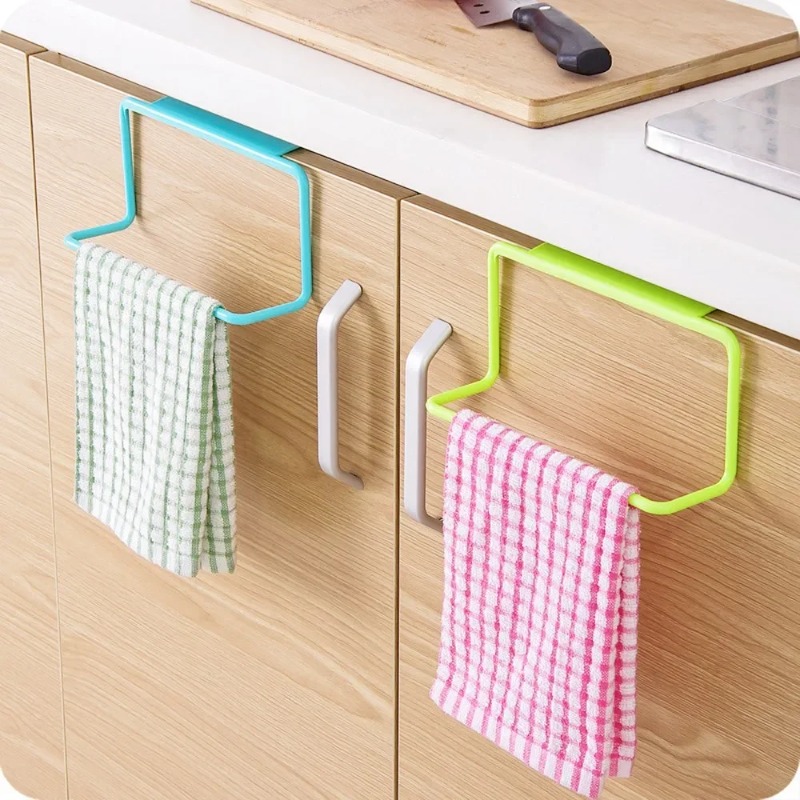 1PC 플라스틱 교수형 홀더 수건 걸이 다기능 찬장 캐 - Commercial Kitchen Towels 리뷰 및 가격