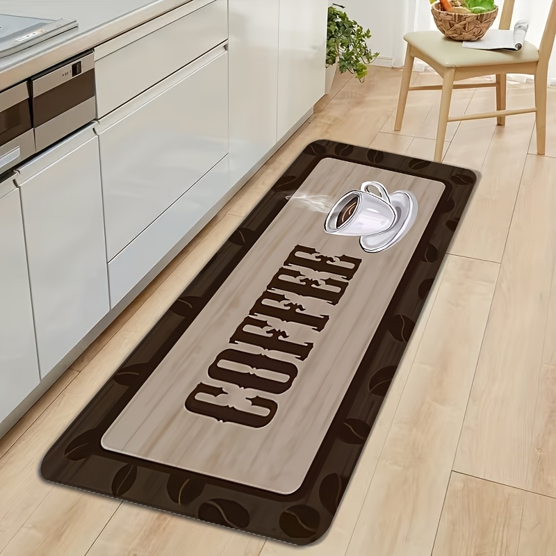 커피 컵 빈 쿼트 프린트 플로어 러너 논슬립 장식용 주 - Commercial Kitchen Quotes 리뷰 및 가격