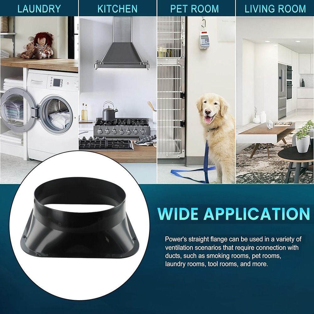 팬 연결 ABS 벽 플랜지 커넥터 검정색 100-300 - Commercial Kitchen Ventilation 리뷰 및 가격