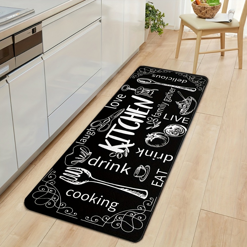 2PC 주방 라이프 인용문 카펫 손으로 그린 패턴 매트 - Commercial Kitchen Quotes 리뷰 및 가격