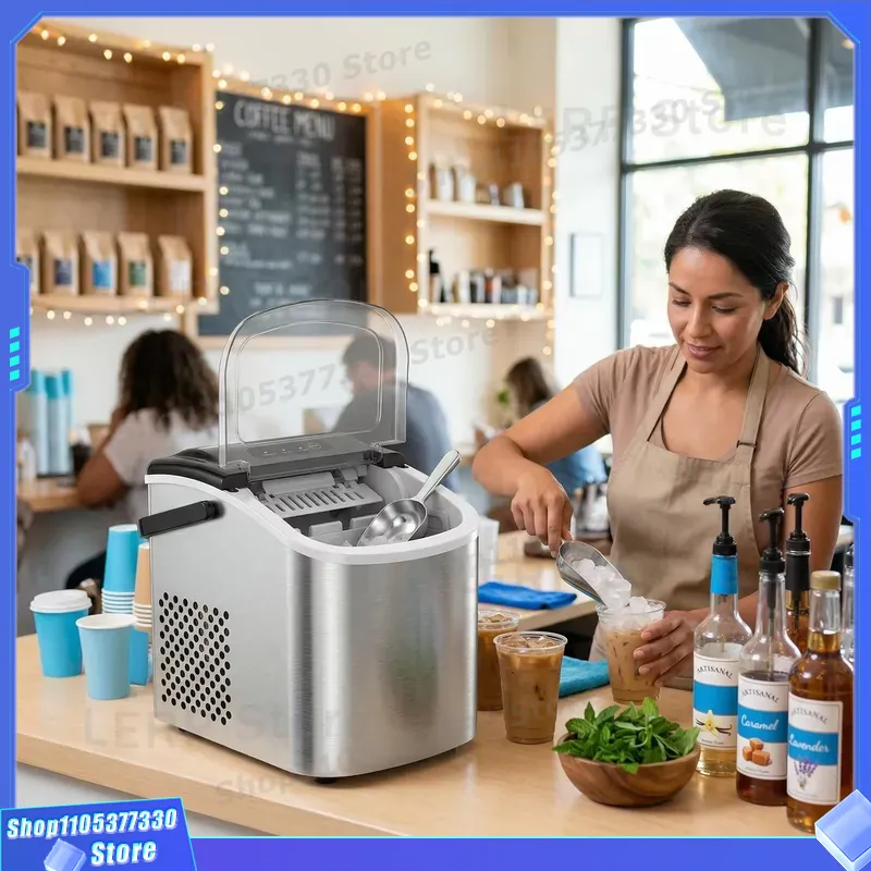 상업용 제빙기 26lbs 24시간 작동 스테인리스 스틸 - Commercial Kitchen Ice Machine 리뷰 및 가격