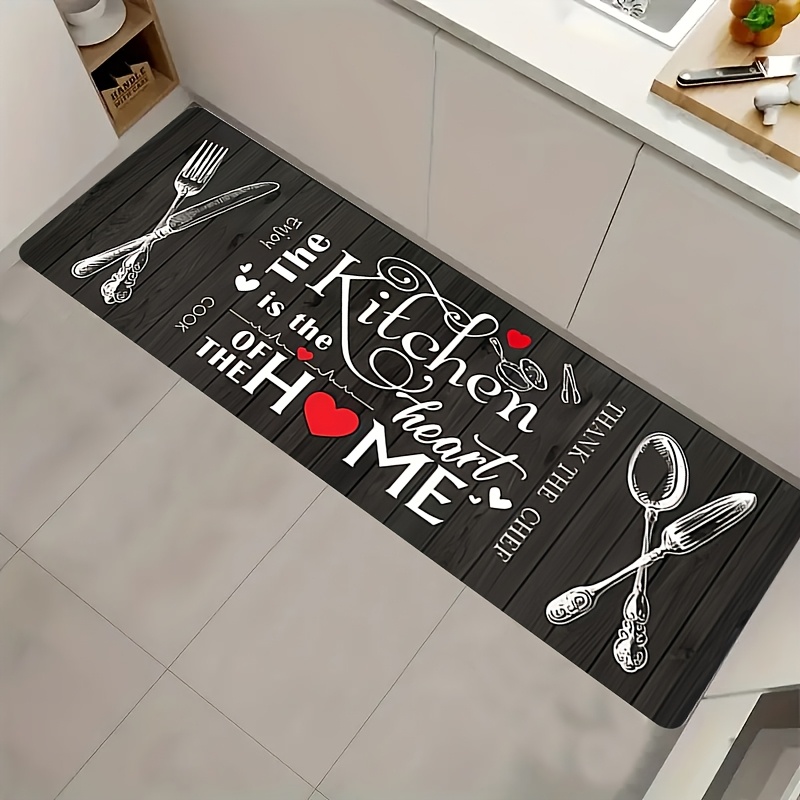 키친 하트 셰프 도구 인용문 프린트 바닥 러너 논슬립  - Commercial Kitchen Quotes 리뷰 및 가격