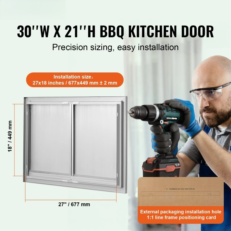 바베큐 액세스 도어 스테인리스 스틸 이중벽 도어 패널  - Commercial Kitchen Wall Panel 리뷰 및 가격